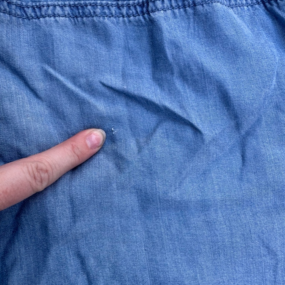 Knox Rose Light Blue Embroidered Chambray Denim Shorts Cottage Indie Feminine - Picture 6 of 6